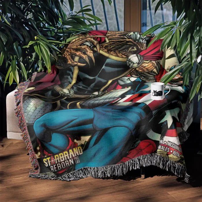 Avenger Comic Cover 2018 #28 Woven Tapestry Throw Blanket – Retro Wall Art, Cool Room Decor, Collectible Accent - Image 3