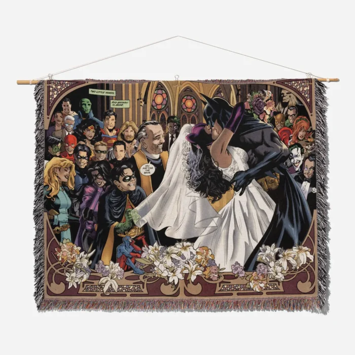 Bat Woven Tapestry Throw Blanket – Retro Wall Art, Unique Room Decor, Perfect Gift - Image 2