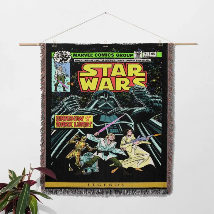 Star Comic Cover Woven Tapestry Throw Blanket – Bright Wall Rug, Cozy Room Decor, Perfect Gift - Image 2