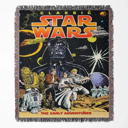 Star Comic Cover woven tapestry throw blanket, featuring fun wall art and cool room decor, making it an ideal collectible accent for fans of the series.