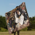 Bat Woven Tapestry Throw Blanket – Retro Wall Art, Unique Room Decor, Perfect Gift - Image 3