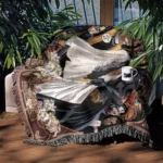Bat Woven Tapestry Throw Blanket – Retro Wall Art, Unique Room Decor, Perfect Gift - Image 4