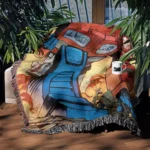 Trans Robot Woven Tapestry Throw Blanket – Bright Wall Rug, Cool Room Decor, Perfect Gift - Image 3