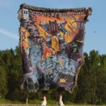 Trans Robot Comic Cover Woven Tapestry Throw Blanket – Retro Wall Rug, Stylish Room Decor, Perfect Gift - Image 4