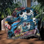 Venom Comic Cover Woven Tapestry Throw Blanket – Stylish Wall Rug, Cozy Room Decor, Perfect Gift - Image 3