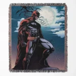 Batman woven tapestry throw blanket, featuring bright wall rug design and cozy room decor, making it the perfect gift for Batman fans.