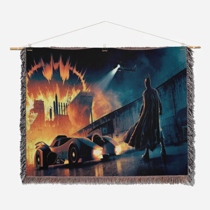 Bat Woven Tapestry Throw Blanket – Colorful Wall Art, Unique Room Decor, Collectible Home Accent - Image 2