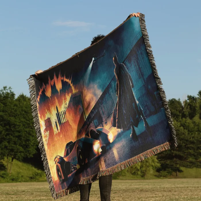 Bat Woven Tapestry Throw Blanket – Colorful Wall Art, Unique Room Decor, Collectible Home Accent - Image 3
