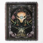 Batman woven tapestry throw blanket, featuring retro wall art and cozy room decor, perfect as a collectible accent for Batman fans.