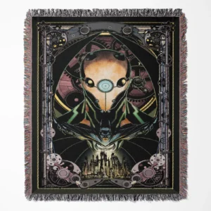Batman woven tapestry throw blanket, featuring retro wall art and cozy room decor, perfect as a collectible accent for Batman fans.