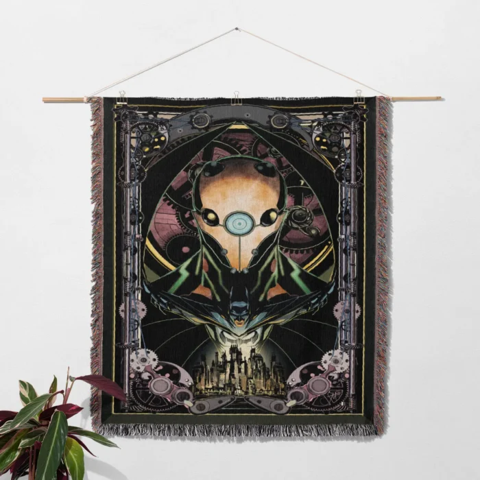 Bat Woven Tapestry Throw Blanket – Retro Wall Art, Cozy Room Decor, Collectible Accent - Image 2