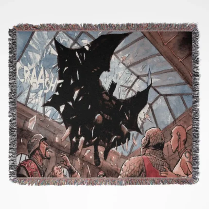 Batman woven tapestry throw blanket, designed as a stylish wall rug and fun room decor, making it the perfect gift for Batman fans.