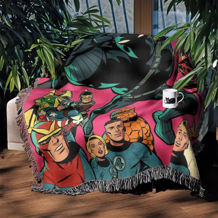 Panther Woven Tapestry Throw Blanket – Unique Wall Art, Bright Room Decor, Collectible Merch - Image 3