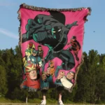 Panther Woven Tapestry Throw Blanket – Unique Wall Art, Bright Room Decor, Collectible Merch - Image 4