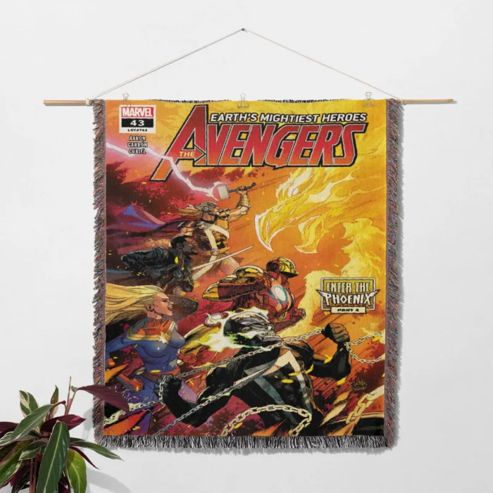 Avenger Comic Cover 2018 #43 Woven Tapestry Throw Blanket – Stylish Wall Rug, Cozy Room Decor, Perfect Gift - Image 2