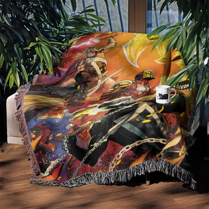 Avenger Comic Cover 2018 #43 Woven Tapestry Throw Blanket – Stylish Wall Rug, Cozy Room Decor, Perfect Gift - Image 3