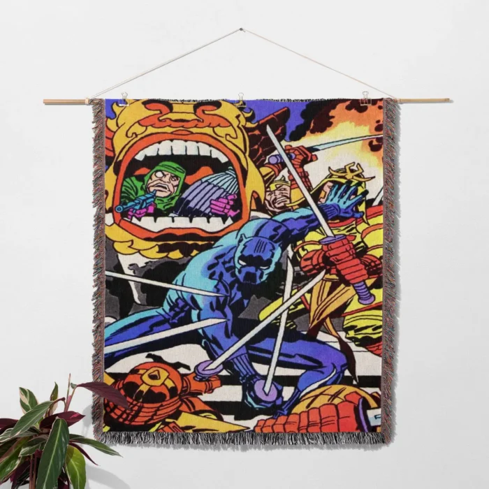 Panther Comic Cover Woven Tapestry Throw Blanket – Stylish Wall Rug, Unique Room Decor, Perfect Gift - Image 2