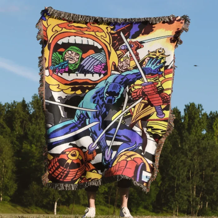 Panther Comic Cover Woven Tapestry Throw Blanket – Stylish Wall Rug, Unique Room Decor, Perfect Gift - Image 4