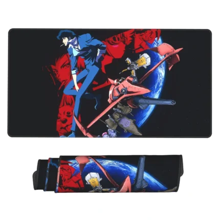 This Spike mouse pad is a unique Cowboy Bebop desk mat, great for gaming rooms, otaku bedrooms, or anime fan collections. A classic anime gift.