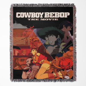 Cowboy Bebop woven tapestry throw blanket, stylish wall rug and room decor, the perfect accent for fans of Cowboy Bebop’s unique style.