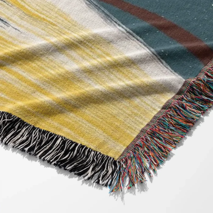 Bebop Woven Tapestry Throw Blanket – Minimalist Wall Art, Space Jazz Room & Home Decor - Image 6