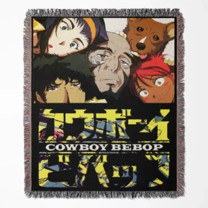 Cowboy woven tapestry throw blanket, stylish wall art and home decor, ideal for wall hanging or as a cozy sofa throw for Cowboy Bebop fans.