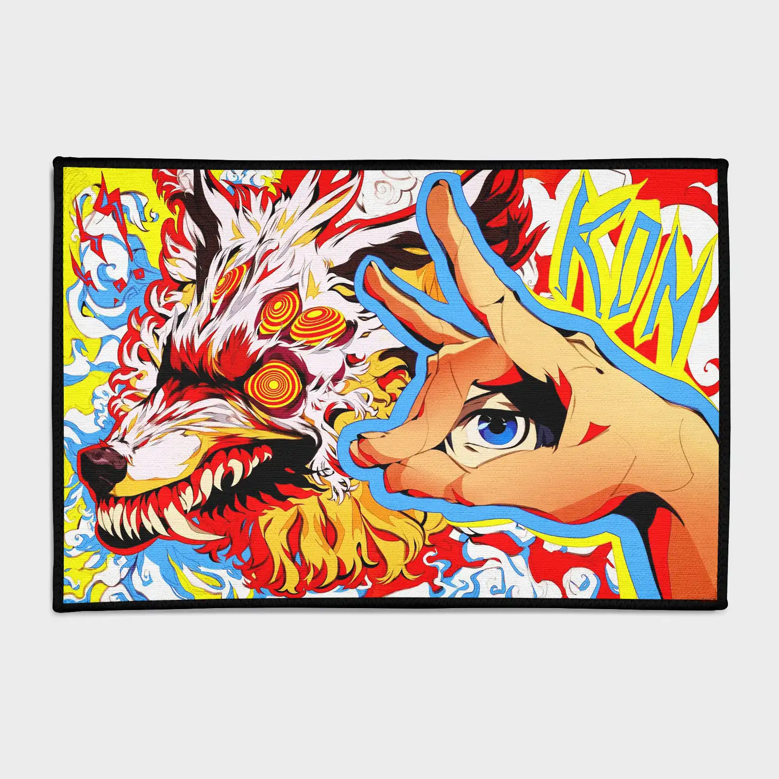 csm-Aki-Hayakawa-rug-h3-1 For *Chainsaw Man* fans, this Aki Hayakawa rug adds a stylish and dramatic touch to your game room or manga bedroom. It’s perfect for showcasing your fandom in a unique way.