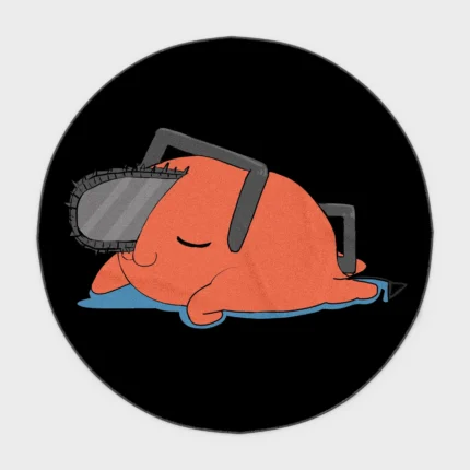 Bring the adorable Pochita to life with this cute round rug. Perfect for kids' rooms or as a gift for fans, it adds a charming and playful touch to your space.