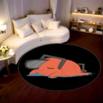 Pochita Round Rug – Cute Mat for Kids Room or Gift for Fans - Image 2