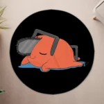 Pochita Round Rug – Cute Mat for Kids Room or Gift for Fans - Image 4