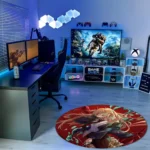 Power Round Rug – Fun Round Rug for Bedroom or Collector Gift Display - Image 3