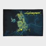 Explore the world of *Cyberpunk 2077* with this map rug. Perfect for gaming rooms or as a unique collector’s decor, it brings the sci-fi universe of the game into your space with detailed design.