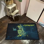 Cyberpunk 2077 Map Rug – Unique Sci-Fi Game Rug for Gaming Room or Collector Decor - Image 3