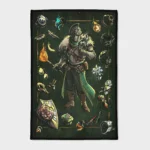 Bring the *Souls* game's magic into your room with this Sorcerer Inventory rug. Perfect for gamer setups or otaku decor, it adds a stylish and thematic touch to your space, ideal for fans of the series.