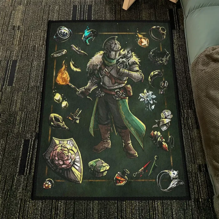Sorcerer Inventory Rug – Stylish Souls Game Rug for Gamer Setup or Otaku Decor - Image 4