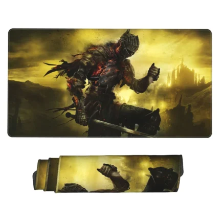 This Dark Souls mouse pad is a cool dark fantasy desk mat, ideal for gaming setups, otaku rooms, or collector displays. A perfect fan gift.