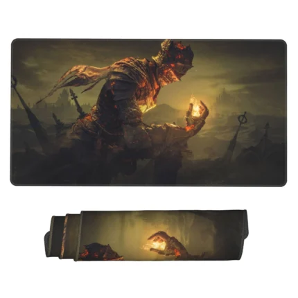 This Dark Souls mouse pad is a stylish dark fantasy desk mat, ideal for gaming rooms, otaku setups, or collector spaces. A great gift for fans.