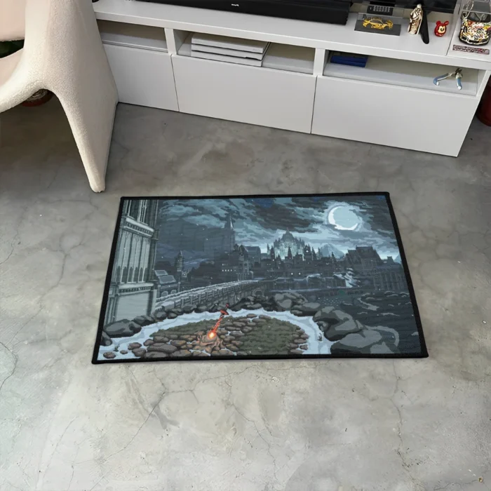 Souls Pixel Rug – Fun Retro Rug for Bedroom or Gaming-Themed Fan Gift - Image 3