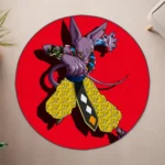 Beerus Round Rug – Cool Floor Mat for Bedroom or Otaku Style Setup - Image 4