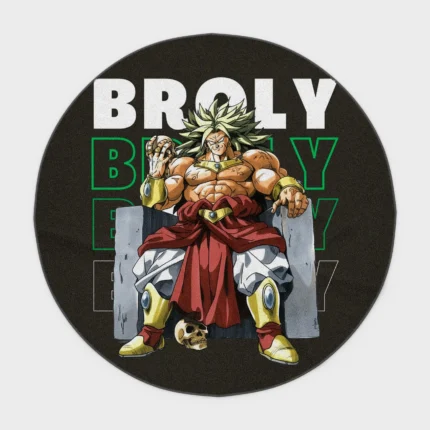 Bring the strength and fury of *Broly* into your space with this epic round rug. Ideal for gaming rooms or as a fan gift, it adds an intense and powerful vibe to your decor.