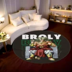 Broly Round Rug – Epic Rug for Gaming Room or Gift for Fans - Image 2