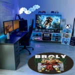 Broly Round Rug – Epic Rug for Gaming Room or Gift for Fans - Image 3