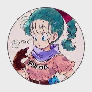 For fans of *Dragon Ball*, this Bulma round rug adds a cute and stylish touch to your girls' room or as a collector's display. It brings the iconic character's charm to your decor.