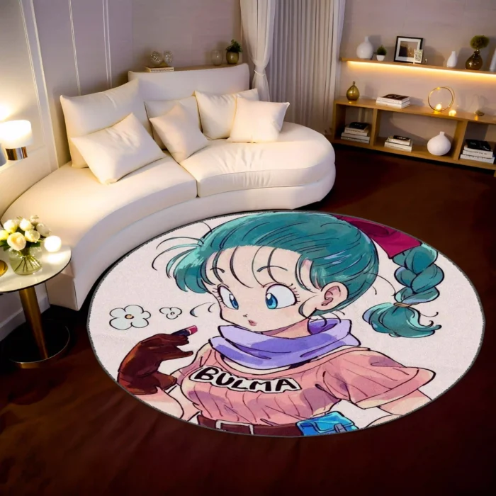 Bulma Round Rug – Cute Rug for Girls Room or Collector Display Setup - Image 2