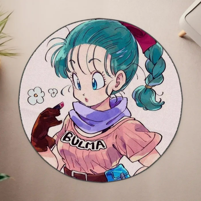 Bulma Round Rug – Cute Rug for Girls Room or Collector Display Setup - Image 4