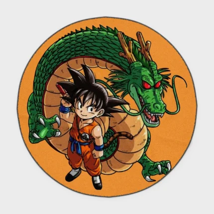 Bring the iconic *Goku* into your space with this cool round rug. Perfect for bedrooms or gaming room setups, it adds an energetic and adventurous touch to your decor.