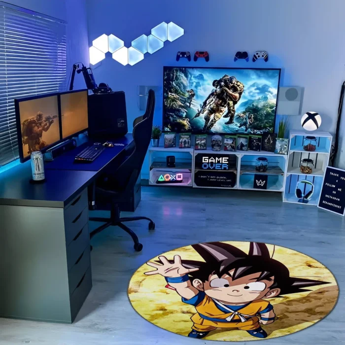 Goku Child Round Rug – Cute Rug for Kids Room or Cozy Room Decor - Image 3