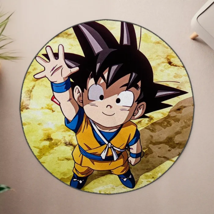 Goku Child Round Rug – Cute Rug for Kids Room or Cozy Room Decor - Image 4