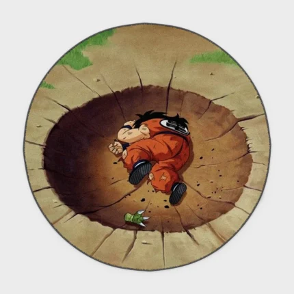 For fans of *Dragon Ball*, this Yamcha round rug adds a fun and playful touch to your boys' room or as a gift display. It brings the character’s humorous side to life in any space.