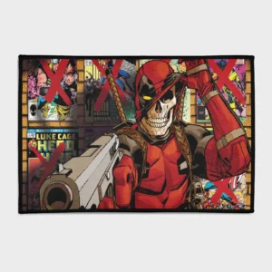 Step into the world of anti-heroes with this DP rug. Perfect for game rooms or as a fan gift, it adds a fun and quirky comic touch to your decor, ideal for fans of anti-hero themes.